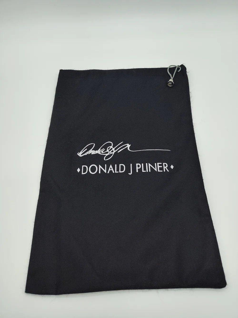 DONALD J PLINER Black Drawstring Dust Bag Shoe Storage Travel Pouch EUC